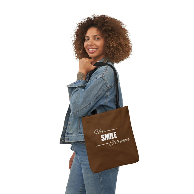 Her Smile Canvas Tote Bag | Eco-Friendly Tote for Women | Motivational Quote Tote Bag | Gift for Her Shopper Bag | Stylish Canvas Bag with Quote | Daily Use Cotton Tote | Sustainable Fashion Tote | Reusable Shopper with Message | Inspirational Tote Bag for Girls | Foldable Canvas Bag Gift Idea

