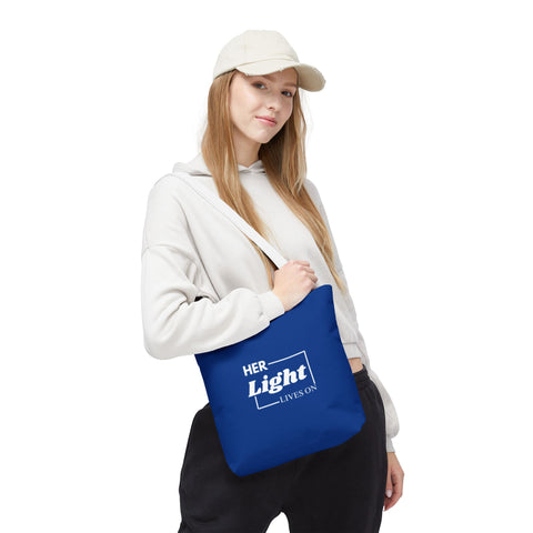 Her Light Lives On Tote Bag | Grief Support Gift Tote | Inspirational Remembrance Bag | Motivational Eco Tote | Memorial Quote Canvas Bag | Uplifting Shopping Tote for Women | Reusable Sympathy Gift Bag | Thoughtful Everyday Carry Tote | Emotional Healing Tote Bag | Eco-Friendly Memorial Tote