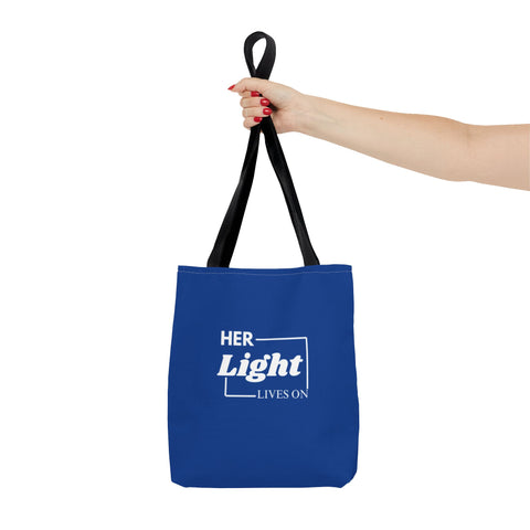 Her Light Lives On Tote Bag | Grief Support Gift Tote | Inspirational Remembrance Bag | Motivational Eco Tote | Memorial Quote Canvas Bag | Uplifting Shopping Tote for Women | Reusable Sympathy Gift Bag | Thoughtful Everyday Carry Tote | Emotional Healing Tote Bag | Eco-Friendly Memorial Tote