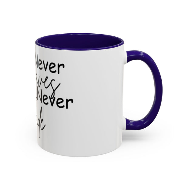 Love Never Leaves Mug | Inspirational Remembrance Coffee Cup | Memorial Gift Mug for Friends | Personalized Keepsake Mug | Sympathy Gift Ceramic Cup | Durable Inspirational Coffee Mug | 11oz 15oz Memory Mug | Heartfelt Coffee Cup Gift | Comforting Remembrance Mug | Positive Message Hot Drink Mug

