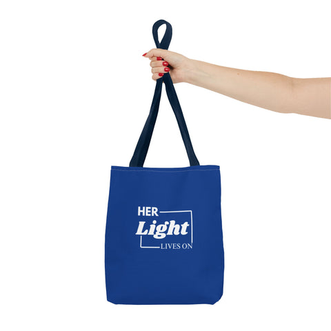 Her Light Lives On Tote Bag | Grief Support Gift Tote | Inspirational Remembrance Bag | Motivational Eco Tote | Memorial Quote Canvas Bag | Uplifting Shopping Tote for Women | Reusable Sympathy Gift Bag | Thoughtful Everyday Carry Tote | Emotional Healing Tote Bag | Eco-Friendly Memorial Tote