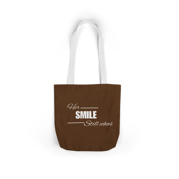 Her Smile Canvas Tote Bag | Eco-Friendly Tote for Women | Motivational Quote Tote Bag | Gift for Her Shopper Bag | Stylish Canvas Bag with Quote | Daily Use Cotton Tote | Sustainable Fashion Tote | Reusable Shopper with Message | Inspirational Tote Bag for Girls | Foldable Canvas Bag Gift Idea

