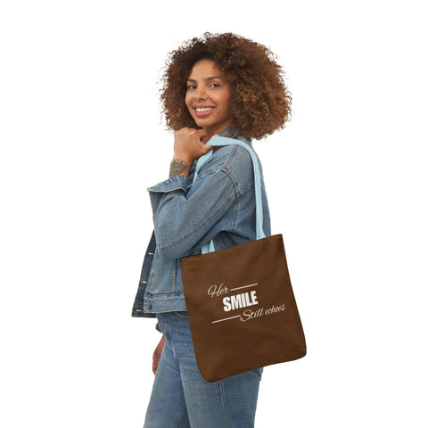 Her Smile Canvas Tote Bag | Eco-Friendly Tote for Women | Motivational Quote Tote Bag | Gift for Her Shopper Bag | Stylish Canvas Bag with Quote | Daily Use Cotton Tote | Sustainable Fashion Tote | Reusable Shopper with Message | Inspirational Tote Bag for Girls | Foldable Canvas Bag Gift Idea

