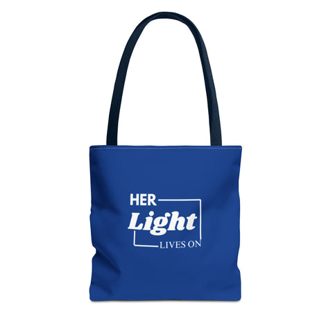 Her Light Lives On Tote Bag | Grief Support Gift Tote | Inspirational Remembrance Bag | Motivational Eco Tote | Memorial Quote Canvas Bag | Uplifting Shopping Tote for Women | Reusable Sympathy Gift Bag | Thoughtful Everyday Carry Tote | Emotional Healing Tote Bag | Eco-Friendly Memorial Tote
