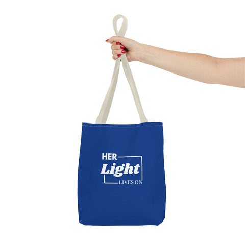 Her Light Lives On Tote Bag | Grief Support Gift Tote | Inspirational Remembrance Bag | Motivational Eco Tote | Memorial Quote Canvas Bag | Uplifting Shopping Tote for Women | Reusable Sympathy Gift Bag | Thoughtful Everyday Carry Tote | Emotional Healing Tote Bag | Eco-Friendly Memorial Tote
