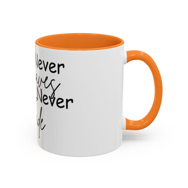 Love Never Leaves Mug | Inspirational Remembrance Coffee Cup | Memorial Gift Mug for Friends | Personalized Keepsake Mug | Sympathy Gift Ceramic Cup | Durable Inspirational Coffee Mug | 11oz 15oz Memory Mug | Heartfelt Coffee Cup Gift | Comforting Remembrance Mug | Positive Message Hot Drink Mug

