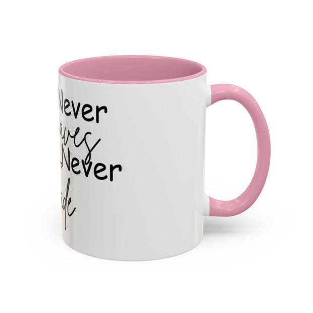 Love Never Leaves Mug | Inspirational Remembrance Coffee Cup | Memorial Gift Mug for Friends | Personalized Keepsake Mug | Sympathy Gift Ceramic Cup | Durable Inspirational Coffee Mug | 11oz 15oz Memory Mug | Heartfelt Coffee Cup Gift | Comforting Remembrance Mug | Positive Message Hot Drink Mug


