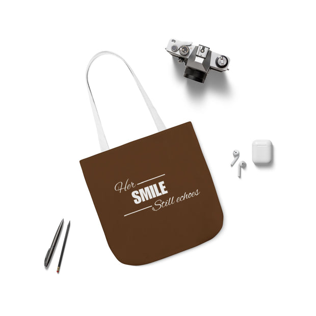 Her Smile Canvas Tote Bag | Eco-Friendly Tote for Women | Motivational Quote Tote Bag | Gift for Her Shopper Bag | Stylish Canvas Bag with Quote | Daily Use Cotton Tote | Sustainable Fashion Tote | Reusable Shopper with Message | Inspirational Tote Bag for Girls | Foldable Canvas Bag Gift Idea

