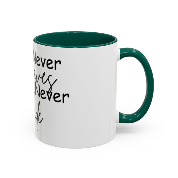 Love Never Leaves Mug | Inspirational Remembrance Coffee Cup | Memorial Gift Mug for Friends | Personalized Keepsake Mug | Sympathy Gift Ceramic Cup | Durable Inspirational Coffee Mug | 11oz 15oz Memory Mug | Heartfelt Coffee Cup Gift | Comforting Remembrance Mug | Positive Message Hot Drink Mug

