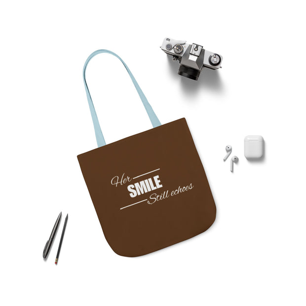 Her Smile Canvas Tote Bag | Eco-Friendly Tote for Women | Motivational Quote Tote Bag | Gift for Her Shopper Bag | Stylish Canvas Bag with Quote | Daily Use Cotton Tote | Sustainable Fashion Tote | Reusable Shopper with Message | Inspirational Tote Bag for Girls | Foldable Canvas Bag Gift Idea

