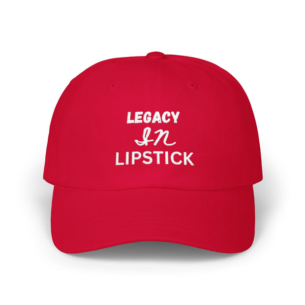 Legacy in Lipstick Dad Cap | Custom Gift for Him | Georgia Peache Classic red dad hat for men | Stylish Father's Day baseball cap | Trendy lipstick red dad cap | Legacy in Lipstick dad hat | Cool gift hat for dads | Minimal red cap for everyday wear | Adjustable cotton dad cap | Casual red baseball hat | Red unstructured cap for dads | Bold red cap Father’s Day gift