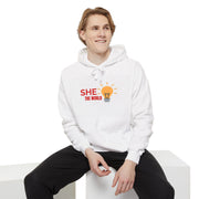 Empowering She Hoodie for Women | Motivational Unisex Hoodie | Gift for Her Sweatshirt | Cozy Empowerment Hoodie | Inspirational Hoodie for Women | Feminine Strength Hoodie | Daily Comfort Motivational Sweatshirt | Uplifting Message Hoodie | Empower Her Hoodie | Positive Vibes Unisex Sweatshirt