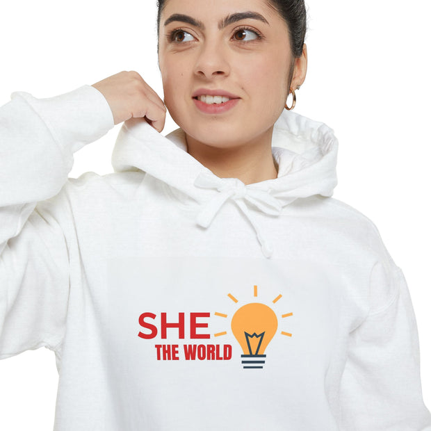 Empowering She Hoodie | Custom Gift for Her | Georgia Peache Empowering She Hoodie for Women | Motivational Unisex Hoodie | Gift for Her Sweatshirt | Cozy Empowerment Hoodie | Inspirational Hoodie for Women | Feminine Strength Hoodie | Daily Comfort Motivational Sweatshirt | Uplifting Message Hoodie | Empower Her Hoodie | Positive Vibes Unisex Sweatshirt