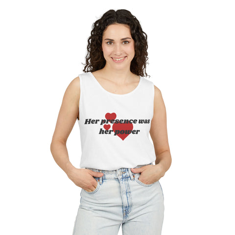 Empowering Love Tank Top | Unisex Heart Design Shirt | Feminist Summer Tank | Gift for Her Sleeveless Shirt | Empowerment Cotton Tank | Bold Graphic Love Shirt | Inspirational Tank for Women | Summer Motivation Tank | Sleeveless Empowering Top | Positive Message Unisex Shirt