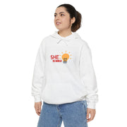 Empowering She Hoodie for Women | Motivational Unisex Hoodie | Gift for Her Sweatshirt | Cozy Empowerment Hoodie | Inspirational Hoodie for Women | Feminine Strength Hoodie | Daily Comfort Motivational Sweatshirt | Uplifting Message Hoodie | Empower Her Hoodie | Positive Vibes Unisex Sweatshirt