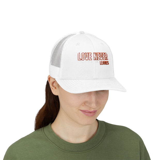Love Never Leaves Trucker Cap | Memorial Snapback Hat | Gift for Moms Cap | Stylish Summer Hat for Her | Thoughtful Remembrance Cap | Breathable Mesh Trucker Hat | Memory Gift Hat for Women | Casual Everyday Cap | Adjustable Snapback with Quote | Sentimental Cap for Mom