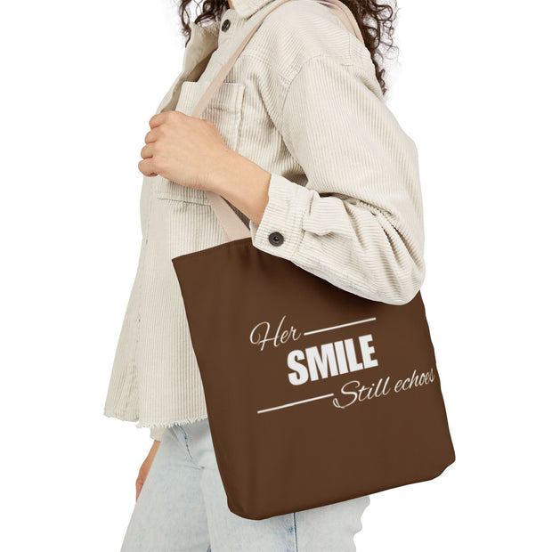 Her Smile Canvas Tote | Custom Eco Gift for Her | Georgia Peache  Her Smile Canvas Tote Bag | Eco-Friendly Tote for Women | Motivational Quote Tote Bag | Gift for Her Shopper Bag | Stylish Canvas Bag with Quote | Daily Use Cotton Tote | Sustainable Fashion Tote | Reusable Shopper with Message | Inspirational Tote Bag for Girls | Foldable Canvas Bag Gift Idea


