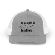 In Memory Trucker Cap | Custom Remembrance Hat | Georgia Peache In Memory Trucker Cap | Adjustable Memorial Snapback Hat | Remembrance Gift Cap | Thoughtful Bereavement Headwear | Memorial Wear Trucker Hat | Commemorative Mesh Cap | Sympathy Gift Adjustable Hat | Lightweight Memorial Cap | Daily Wear Remembrance Hat | Tribute Trucker Cap

