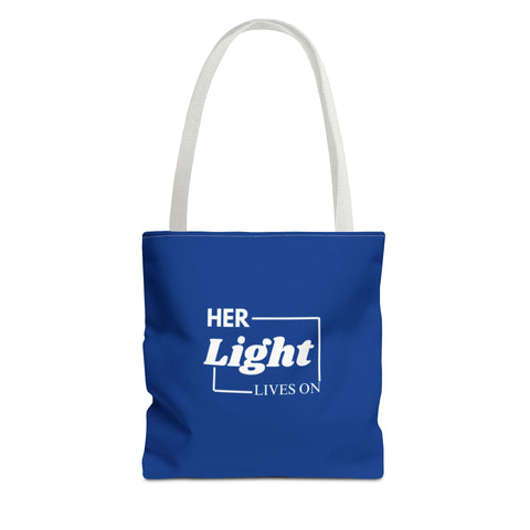 Her Light Lives On Tote Bag | Grief Support Gift Tote | Inspirational Remembrance Bag | Motivational Eco Tote | Memorial Quote Canvas Bag | Uplifting Shopping Tote for Women | Reusable Sympathy Gift Bag | Thoughtful Everyday Carry Tote | Emotional Healing Tote Bag | Eco-Friendly Memorial Tote