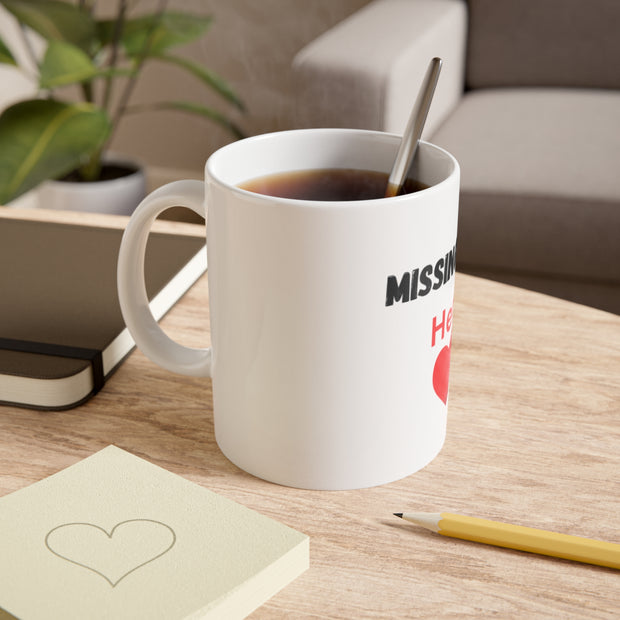 Missing You Heart Mug | Personalized Coffee Cup Gift | Heartfelt Ceramic Mug for Loved Ones | Customizable Memory Mug | Emotional Gift Coffee Cup | Cozy Holiday Drinkware Mug | Missing You Gift Idea | Special Keepsake Mug | Microwave Safe Love Mug | Unique Personalized Coffee Mug